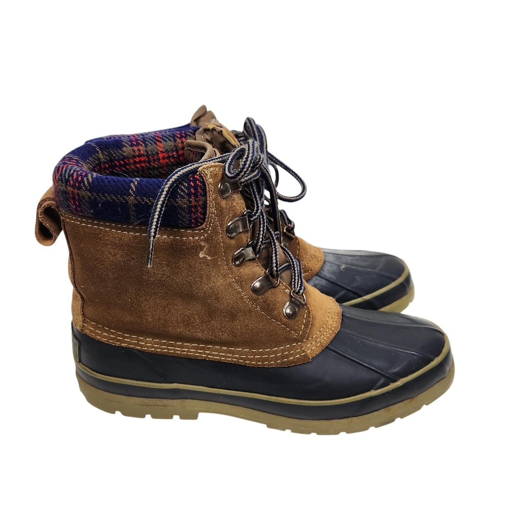 DUCK BOOTS Genuine Duck Boots Womens 9 Brown Suede Plaid Insulated Winter